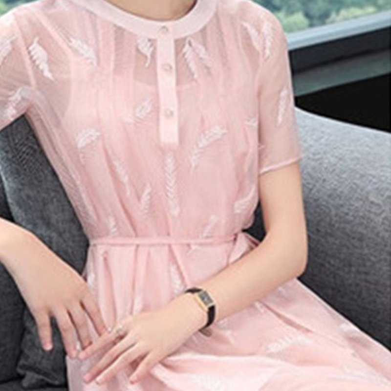 Embroidered Fabric Dress White Polyester Sequin Fabric for Women's Wea 3